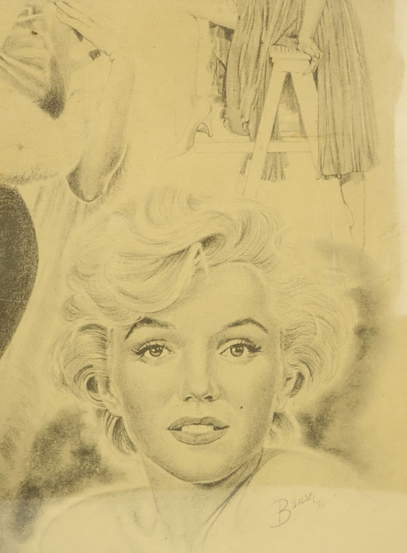 Vintage Lithograph "Marylin Monroe" by Glen Banse. 