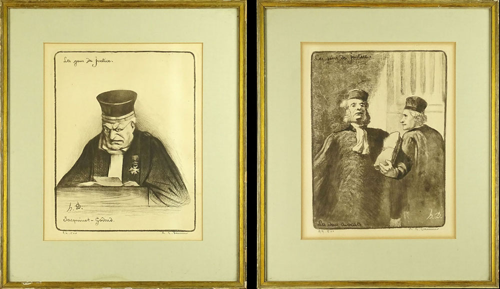 Honoré Daumier, French (1808-1879) two lithographs.