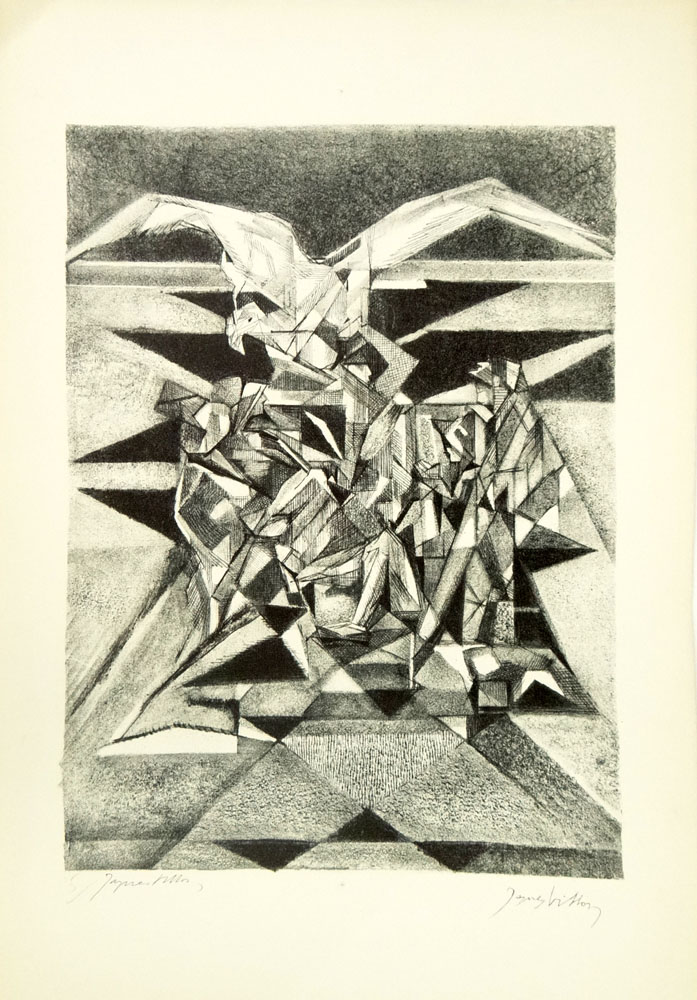 Jacques Villon French (1875-1963) Lithograph "L'aigle Quitte Promethée" Circa 1960-1962. 120, Ginestet/Pouillon. 