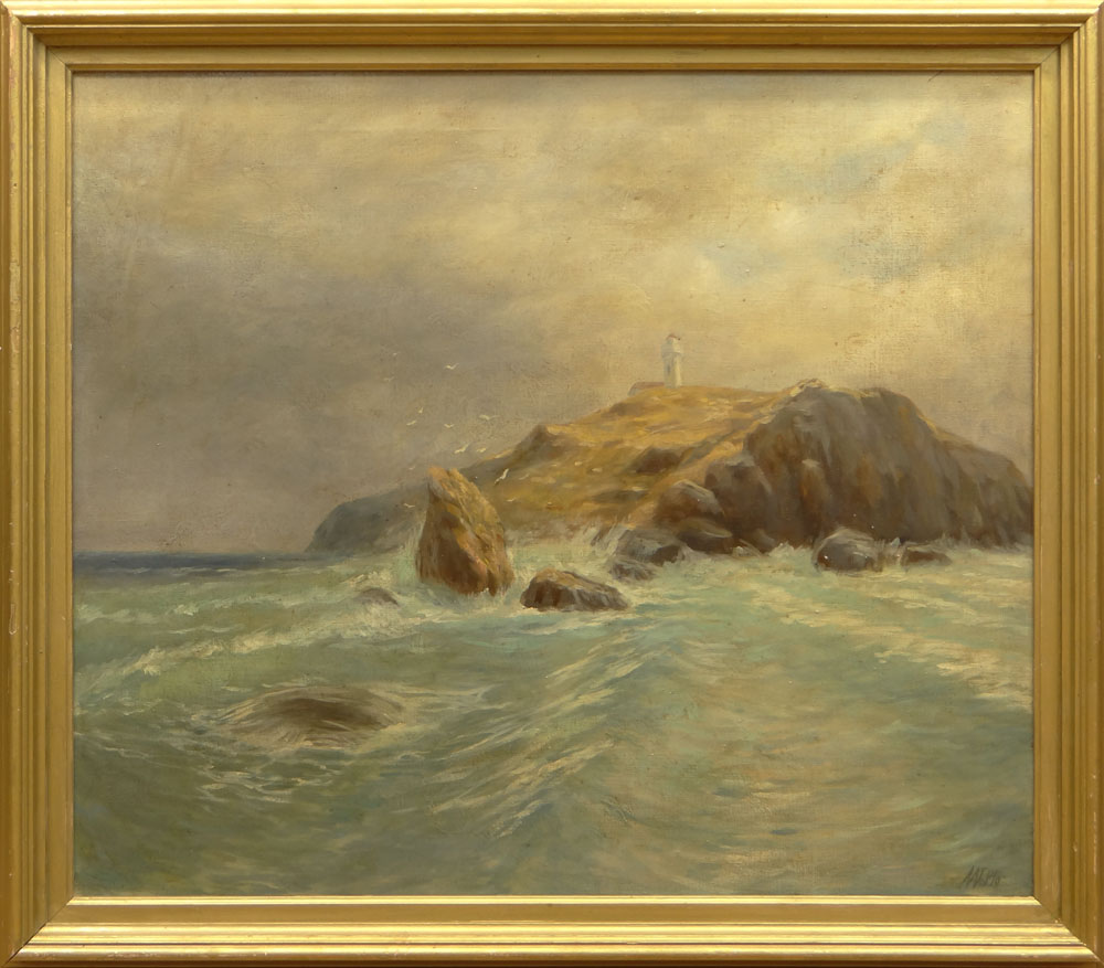 possibly: Logorio, Russian Oil on Canvas "Seascape". 