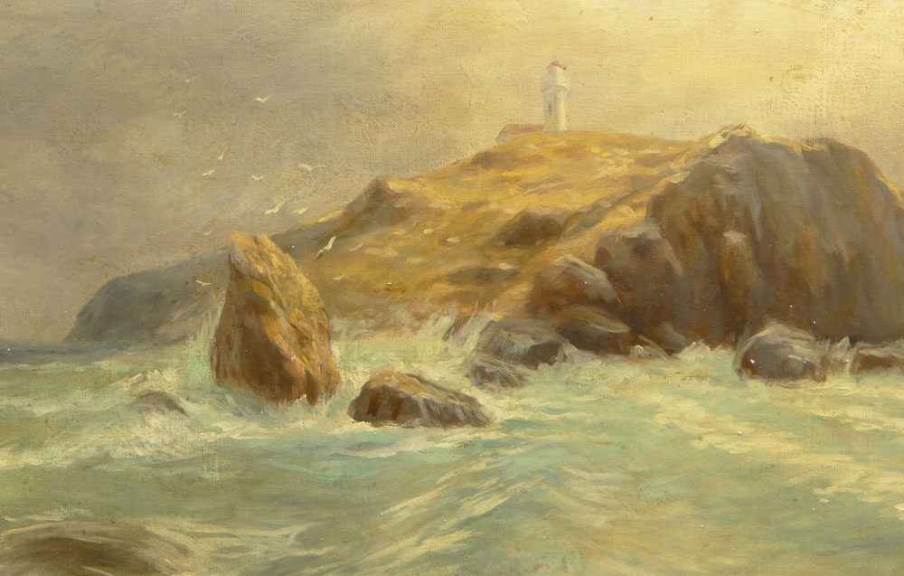 possibly: Logorio, Russian Oil on Canvas "Seascape". 