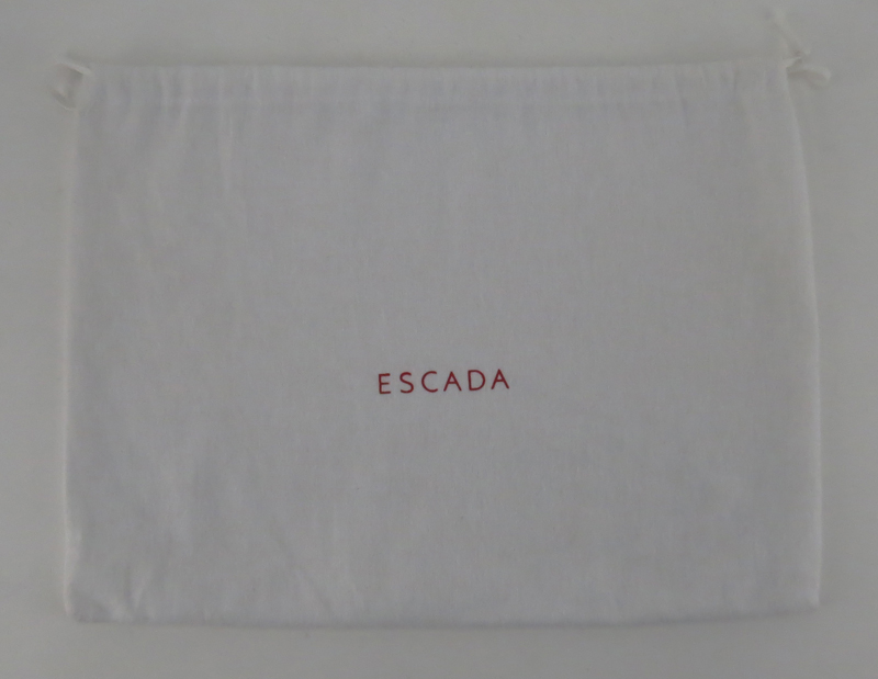 Escada Peach/Salmon Leather Top Handle Handbag.