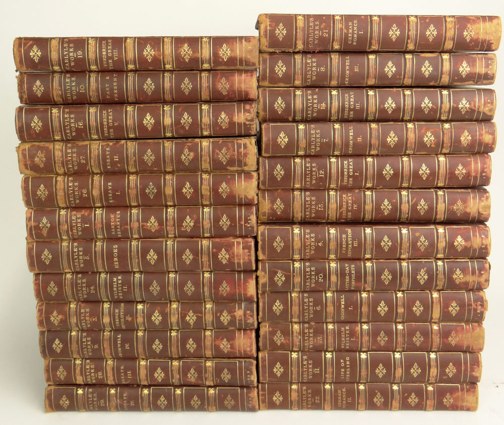 The Works of Thomas Carlyle in Thirty (30) Volumes, Centenary Edition, Published London, Chapman and Hall. Published 1896/7.