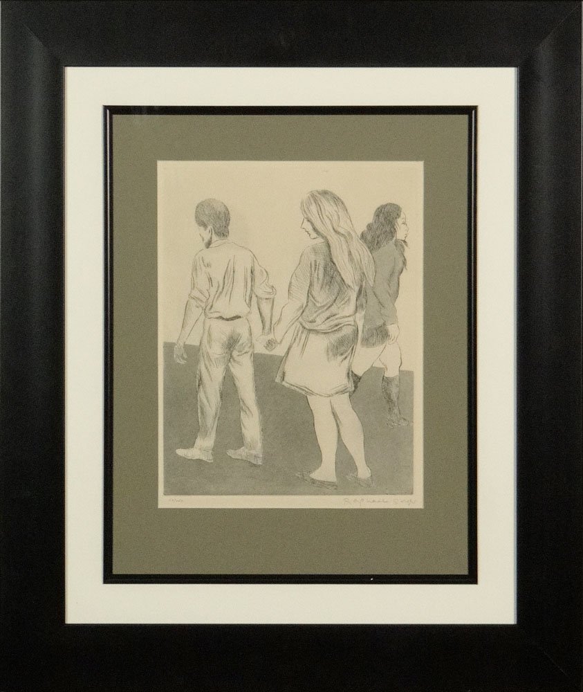 Raphael Soyer American-New York (1899-1987) Limited Edition Etching "Untitled" Pencil Signed Lower Right.