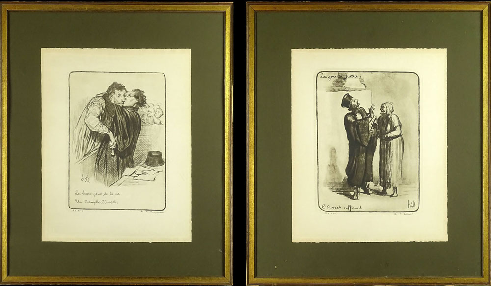 Honoré Daumier, French (1808-1879) two lithographs. 