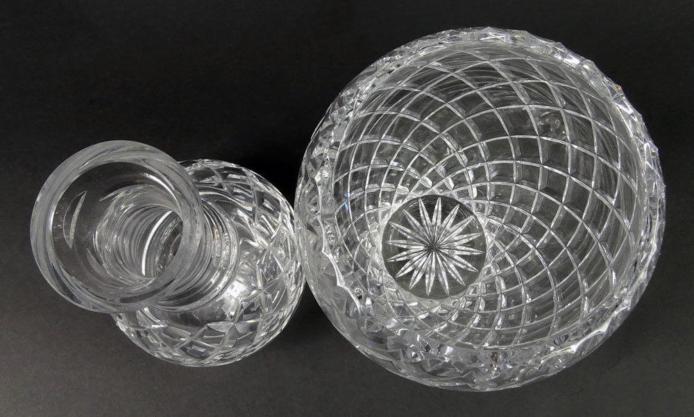 Lot of Two (2) Cut Crystal Table Top Items.