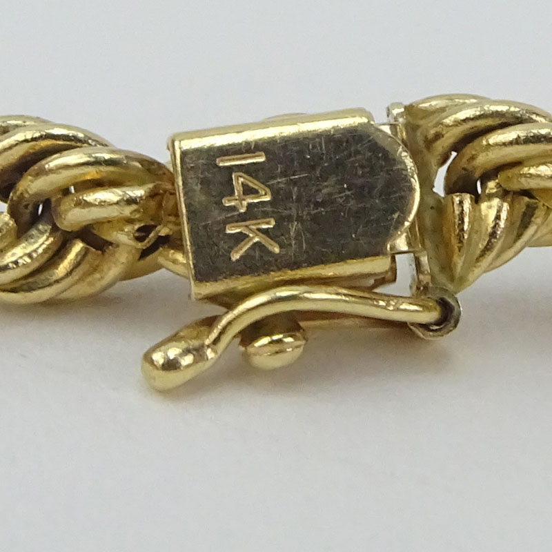 Two (2) Vintage 14 Karat Yellow Gold Rope style Bracelets.