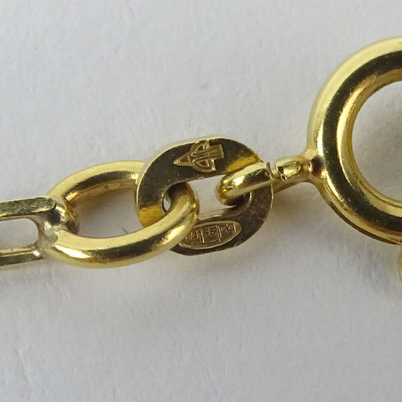 Vintage 18 Karat Yellow Gold Nautical style Pendant Necklace.