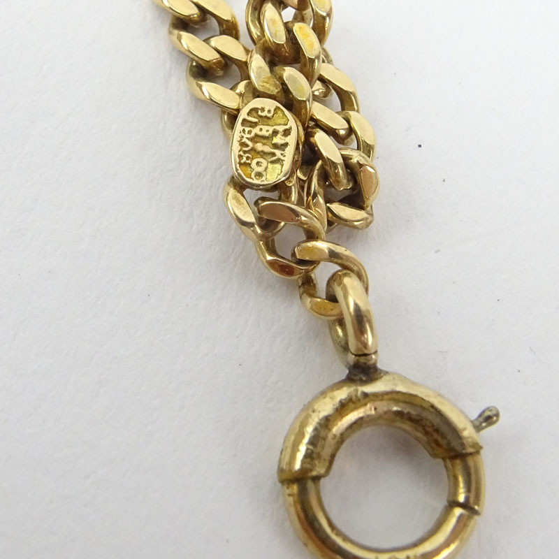 Vintage 14 Karat Yellow Gold Pocket Watch Chain.