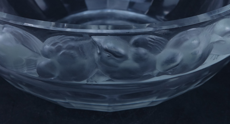 Lalique Crystal "Mesanges" Bowl. 
