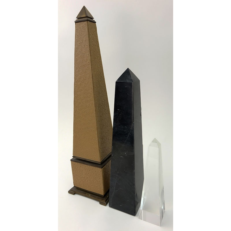 Collection of Three (3) Various Obelisks.