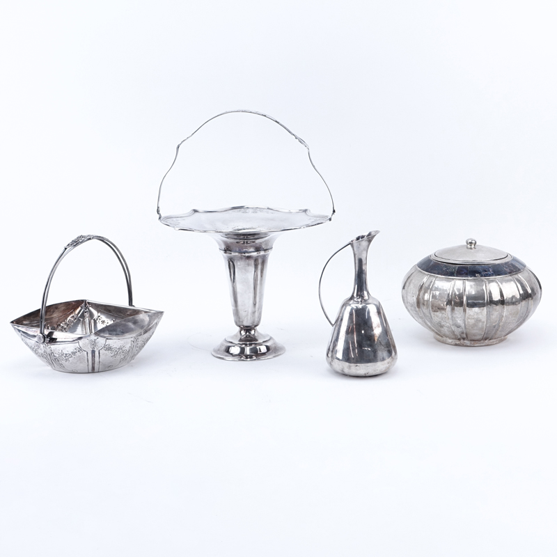 Grouping of Four (4) Silver Plate Tableware.