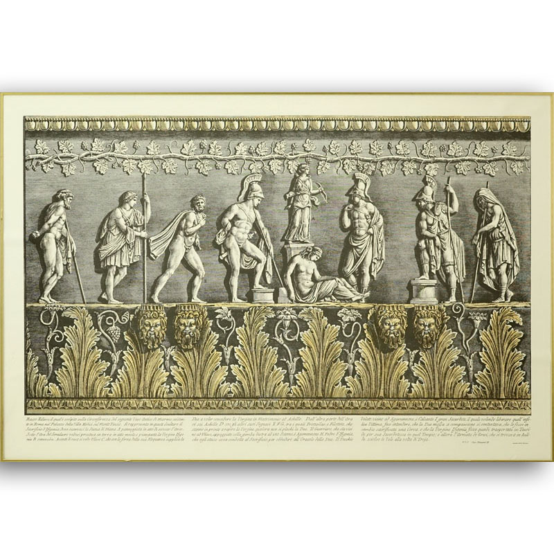 Ornamental Frieze Engraving After Francesco Piranesi, Italian (born circa 1758-1810). Edizione Ponte Vecchio. 