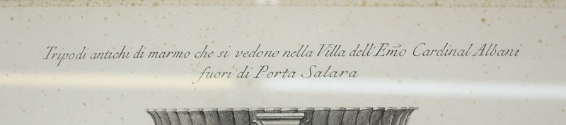 Ornamental Modern Engraving After Francesco Piranesi, Italian (born circa 1758-1810). 