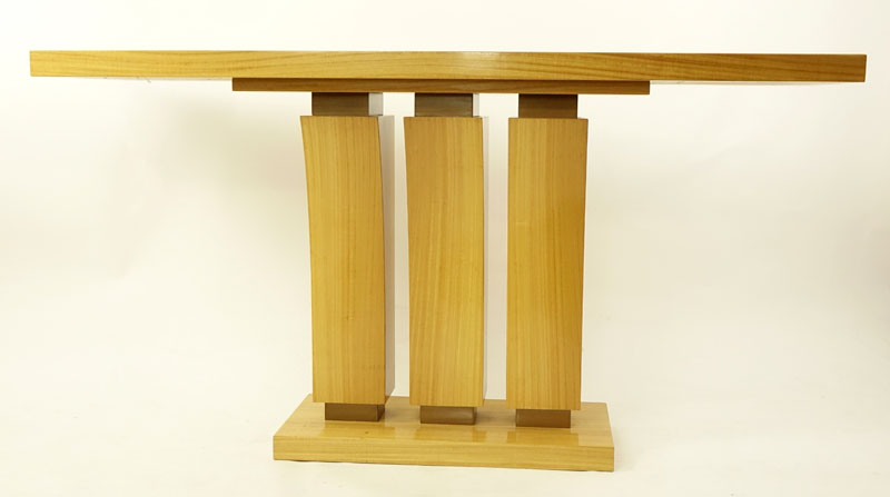 Modern Art Deco Style Satinwood Console Table.