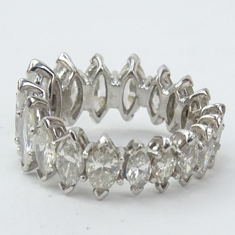 Approx. 5.0 Carat Marquise Diamond and Platinum Eternity Band.