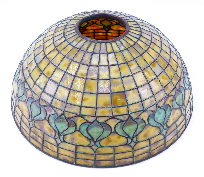 Tiffany Studios "Pomegranate" Stained Glass Lamp Shade.