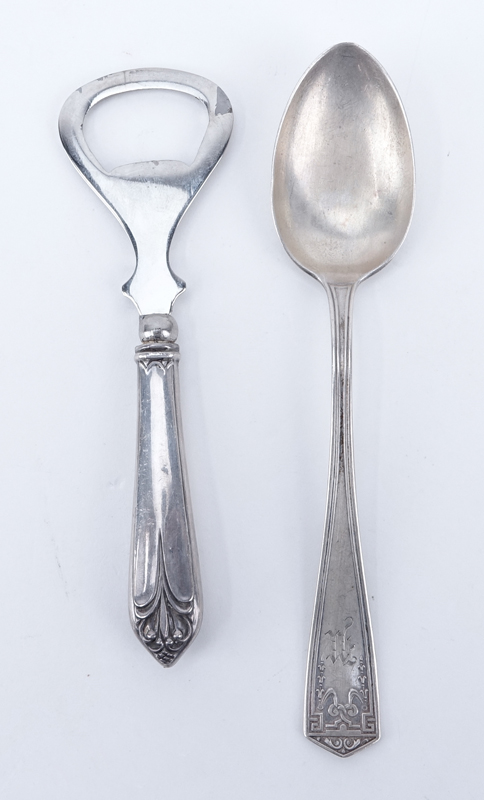 Collection of Nine (9) Sterling Silver, sterling Handle and Non-Sterling Tableware.