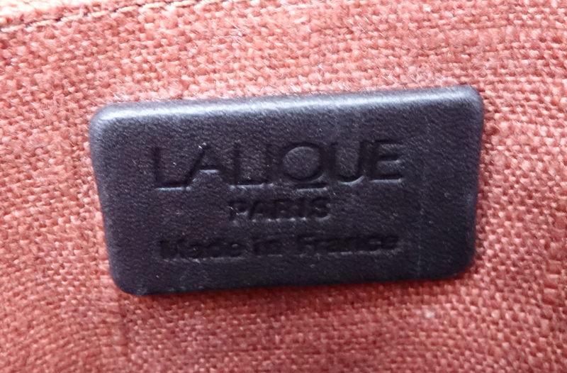 Two (2) Vintage Lalique Black Lambskin Handbags.