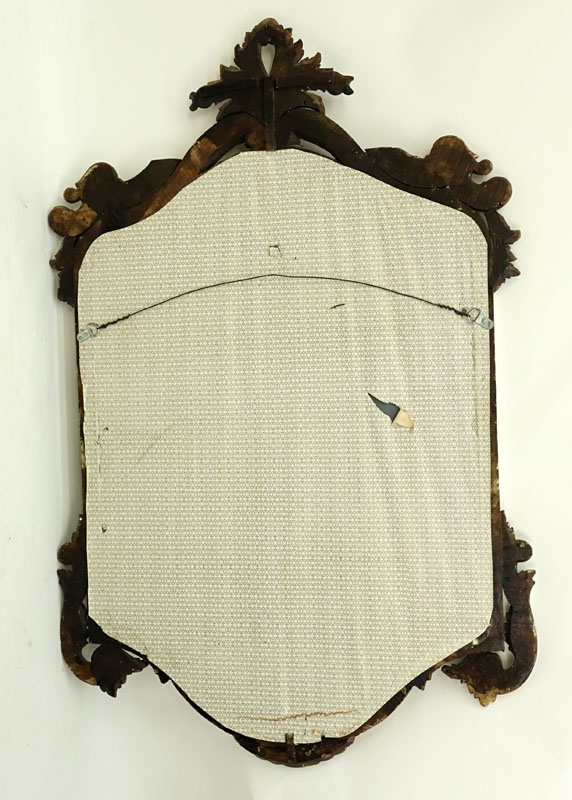 Mid to Late 20th C. Neoclassical Style Mirror with Gilt Carved Frame.