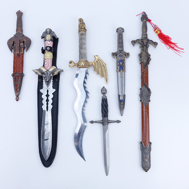 Collection of Six (6) Fantasy Short Swords and Daggers.