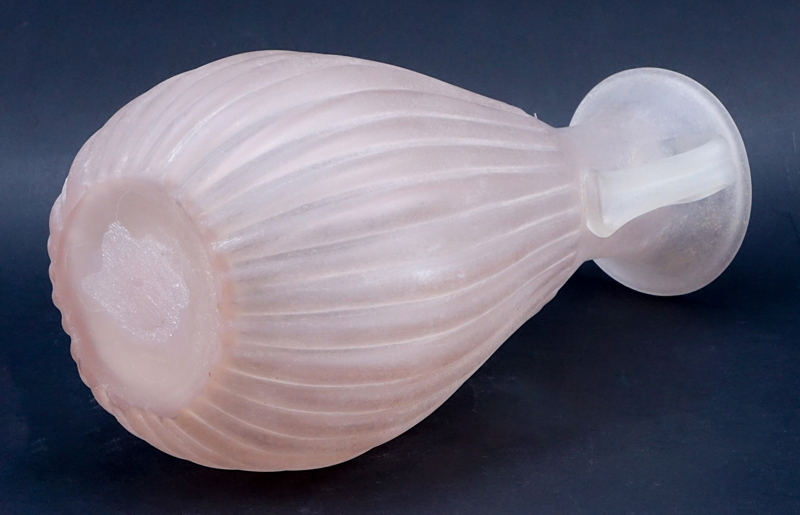 Vintage Vetreria Operaia Lux Italian Art Glass Vase.