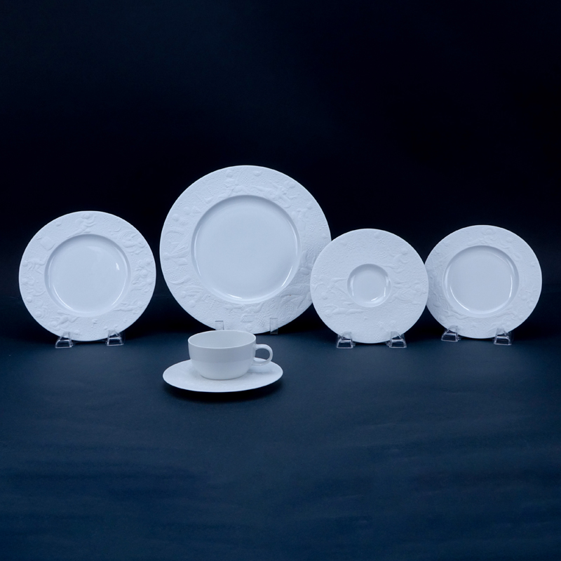 Sixty (60) Pieces Rosenthal "Magic Flute - White" Partial Dinnerware Service.