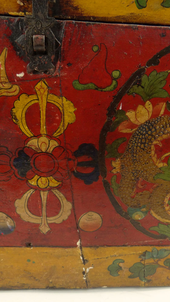 Antique Tibetan Trunk. Very Colorful.