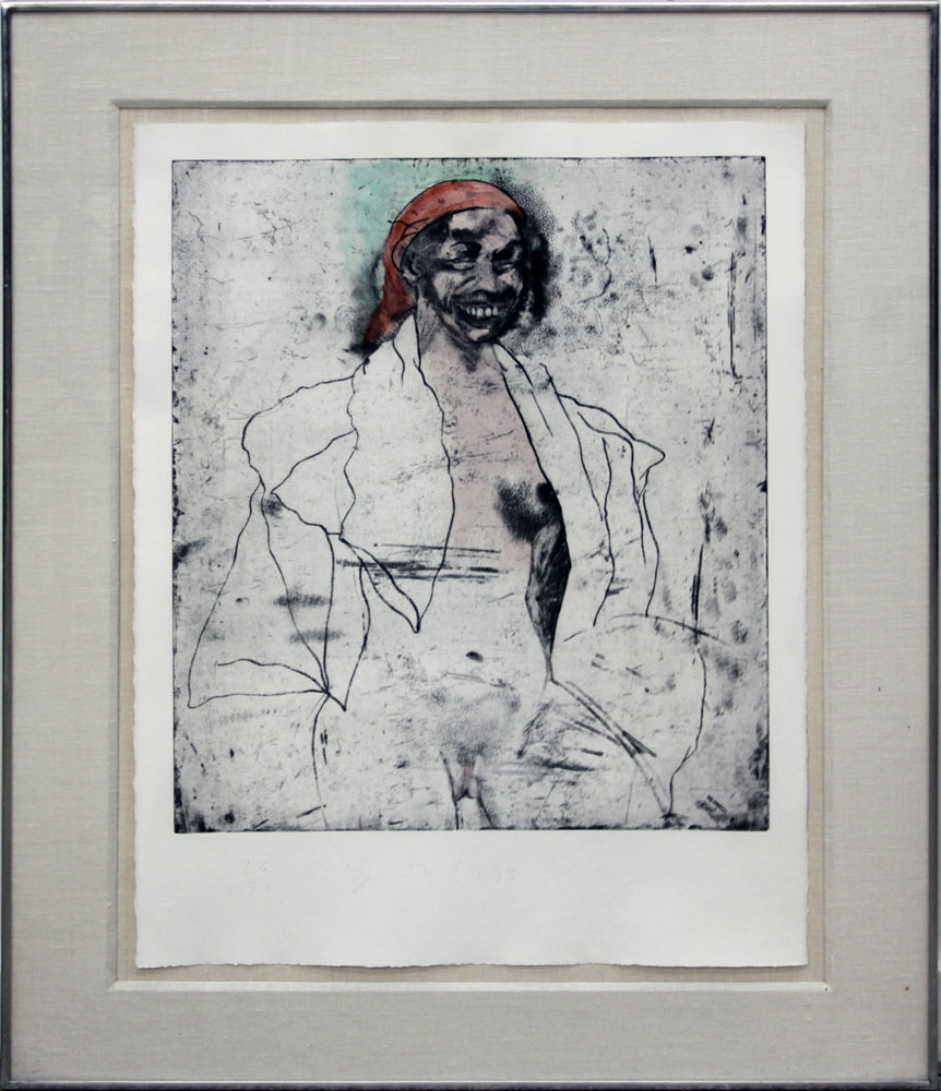 Jim/James Dine, American (b-1935) Hand Painted Etching " Our Nurse at Home" Signed and Dated 1979. 