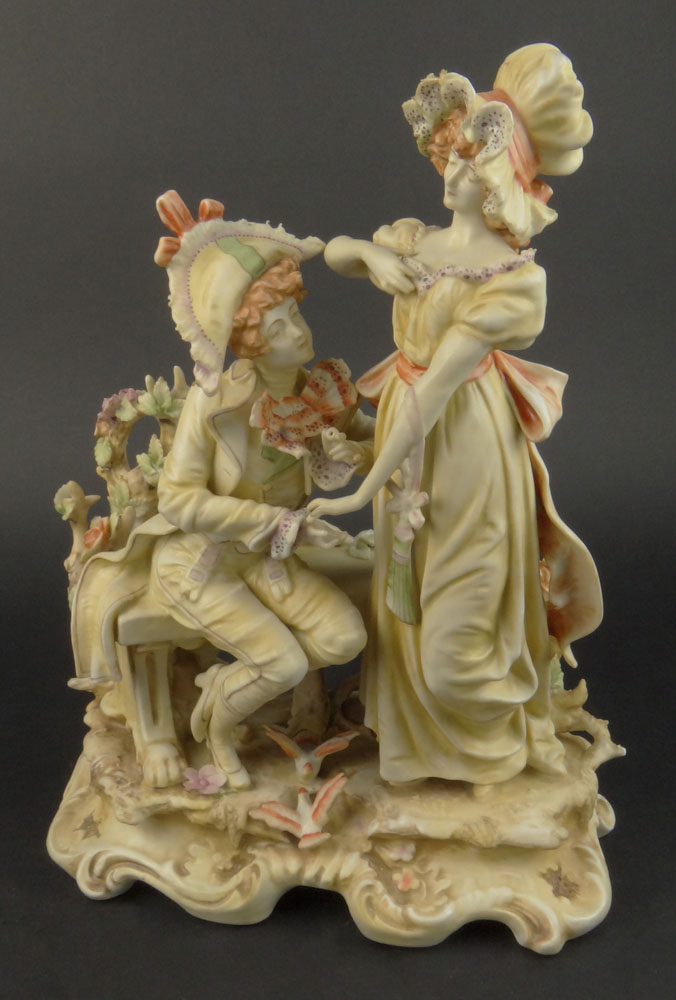 Vintage KPM Porcelain Figural Group "The Engagement". 