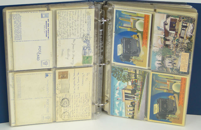 Lot of Approximately Two Hundred Seventy-Six (276)  1939 World's Fair New York Post Cards in Plastic Sleeves in a Binder