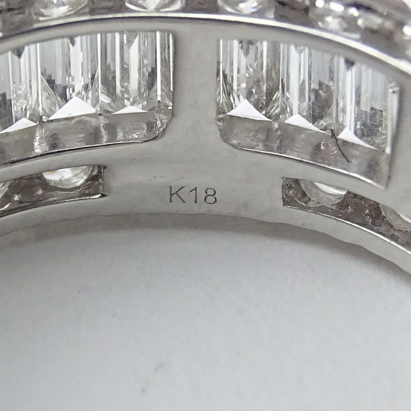 Approx. 6.15 Carat TW Baguette and Round Brilliant Cut Diamond Eternity Band.