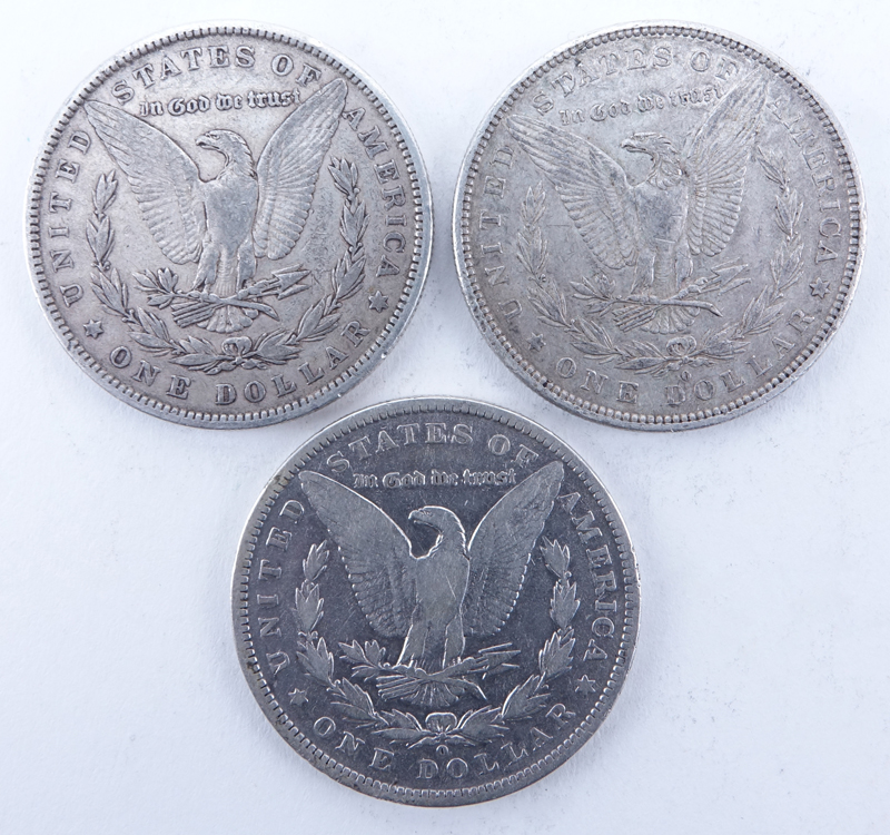 Collection of Three (3) U.S. Morgan Silver Dollar.
