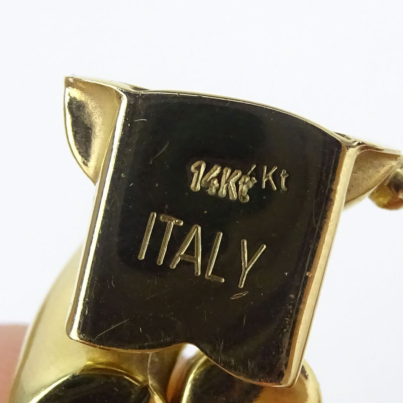 Vintage Italian 14 Karat Yellow Gold Link Bracelet.