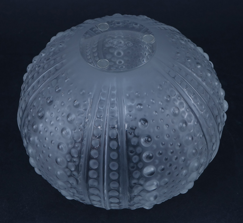 Lalique Crystal Bubble Motif Round Vase.