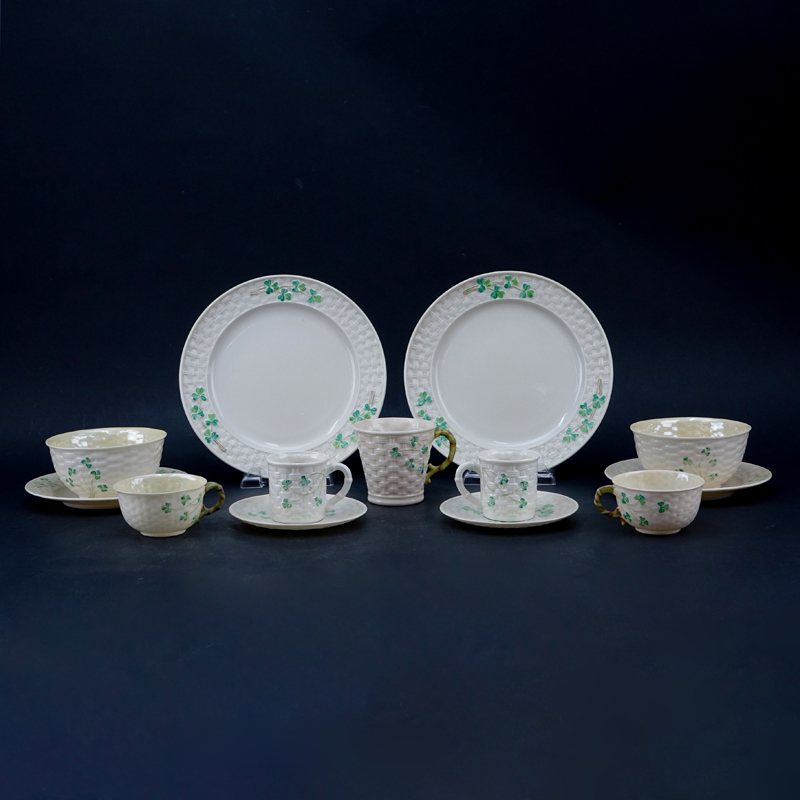 Collection of Miscellaneous Belleek Porcelain Tablewares.
