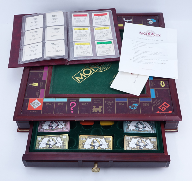 Franklyn Mint Collectors Edition Monopoly Set.