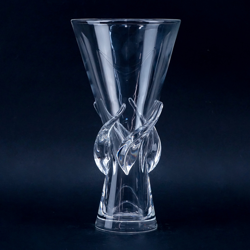 Steuben Crystal Rose Vase #8090.