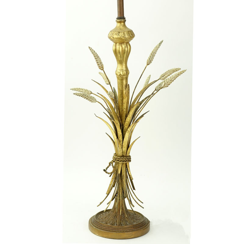 Mid-Century Hollywood Regency Frederick Cooper Wheat Sheaf Lamp.