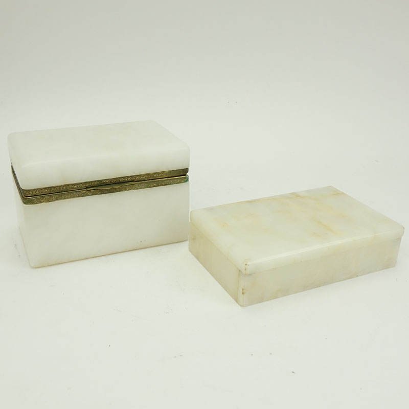 Two (2) Onyx Dresser Boxes.