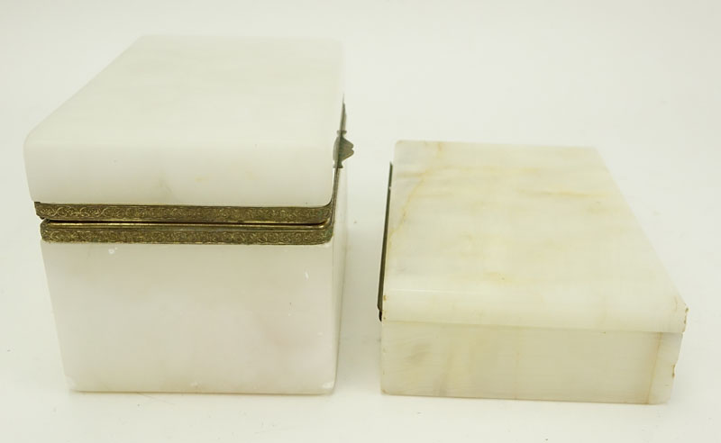 Two (2) Onyx Dresser Boxes.