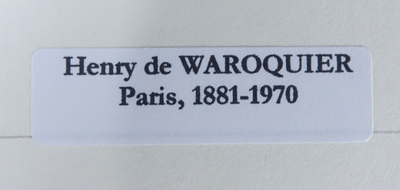 Henri de Waroquier, French (1881-1970) Lot of 5 Etchings.