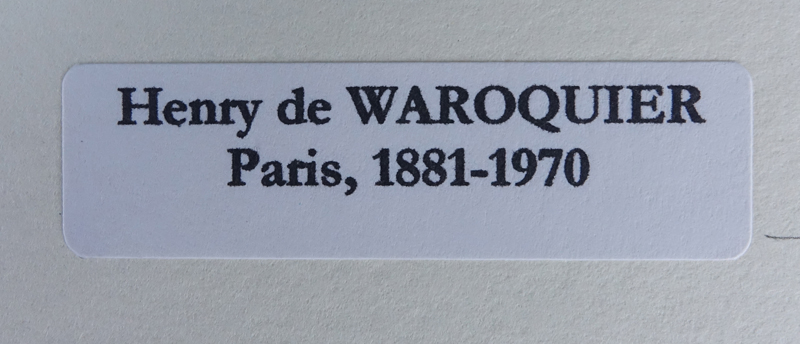 Henri de Waroquier, French (1881-1970) Lot of 4 Etchings.