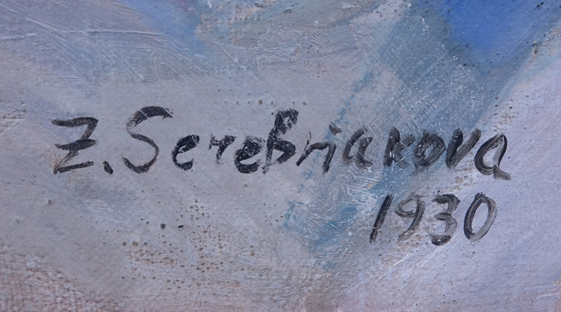After: Zinaida After: Evgenievna Serebriakova, Russian (1884 - 1967) Oil on canvas "Reclining Nude". 