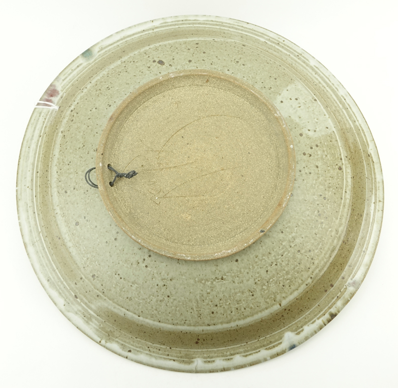 Ken Pick, American (20th C.) Glazed Pottery Charger. 