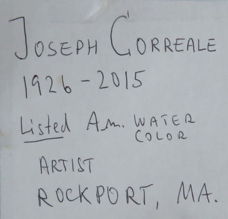 Joseph Correale, American (1926-2015) Watercolor, At The Gate. 