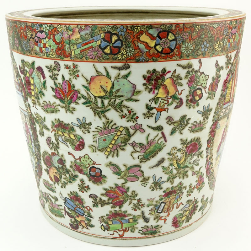 Later 20th Century Chinese Hand painted Porcelain Jardinière.