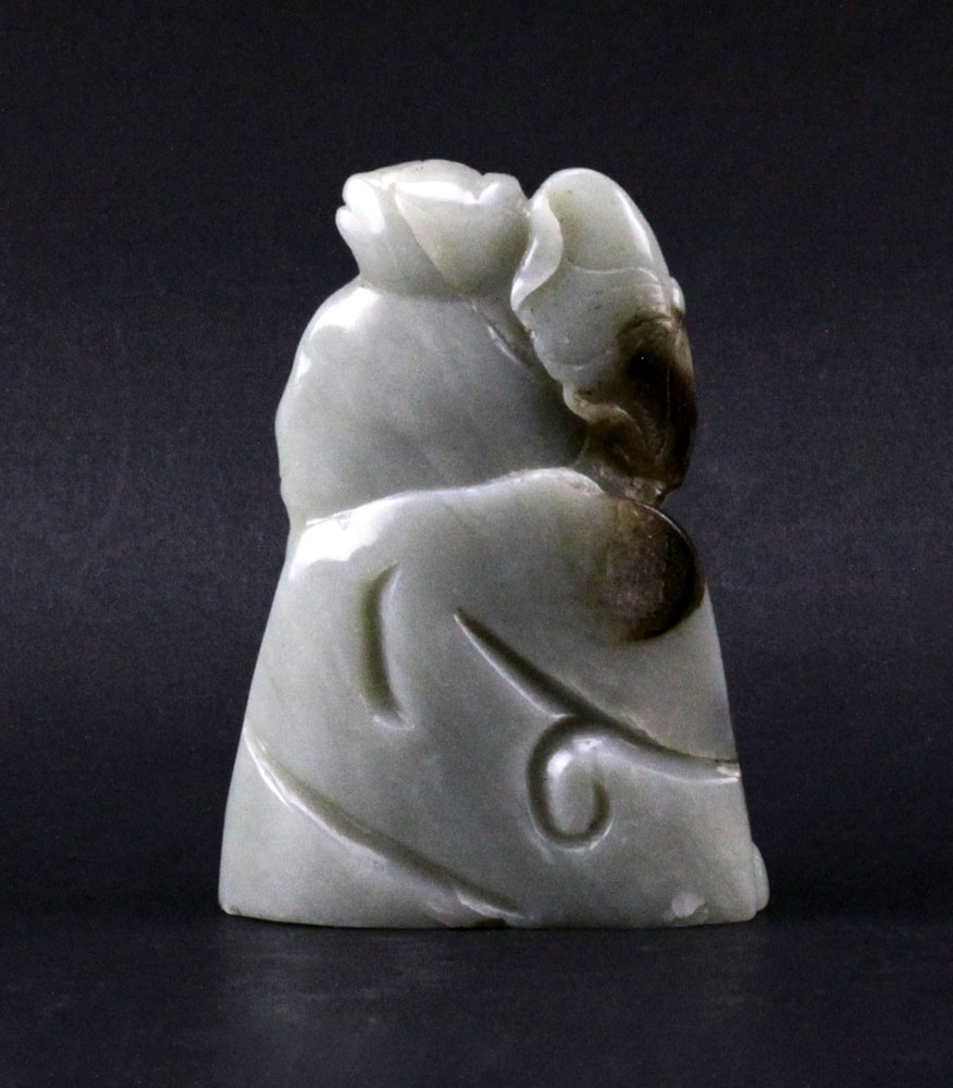 Chinese Carved Celadon Jade Group.