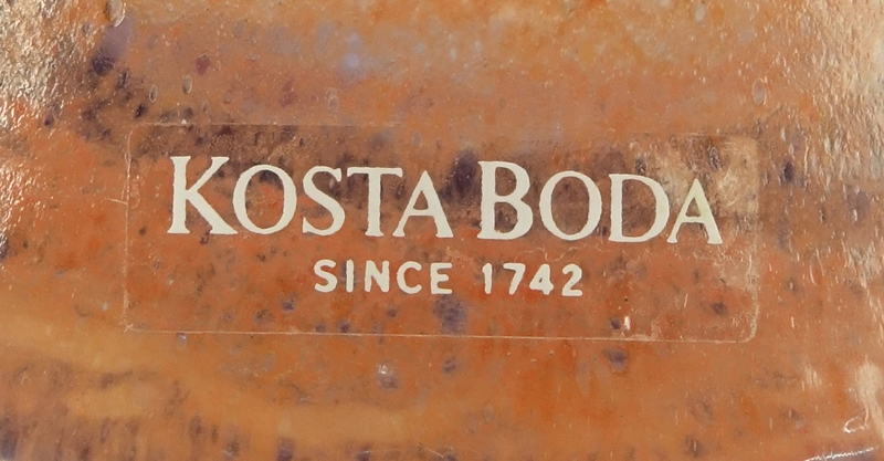 Large Pair of Kosta Boda Kjell Engmann "Bon Bon" Art Glass Vases. Each signed appropriately. 