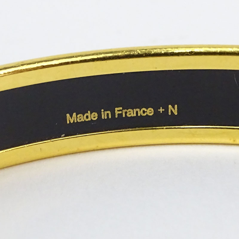 Vintage Hermes Made in France Enameled Vermeil  Bangle Bracelet.